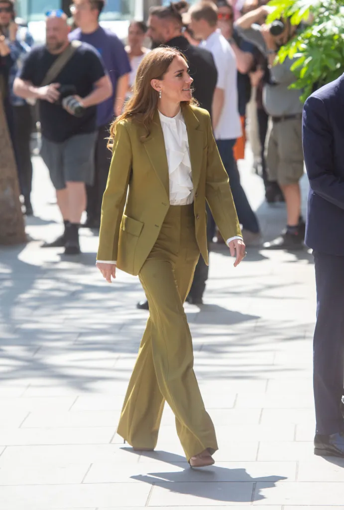 Kate Middleton walking in pantsuit