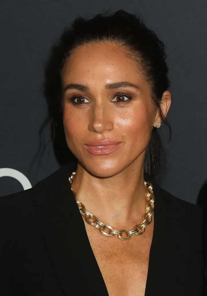Meghan Markle smiling as she attended a gala in New York on October 9, 2025